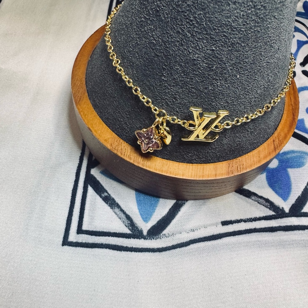 Louis Vuitton Gold and Purple LV Charm Bracelet M61084 LE1124 - Picture 3 of 5